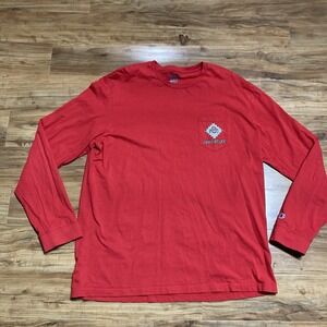 Ohio State University Long Sleeve 2XL Champion Pocket Tee Buckeyes OSU NCAA‎ Red